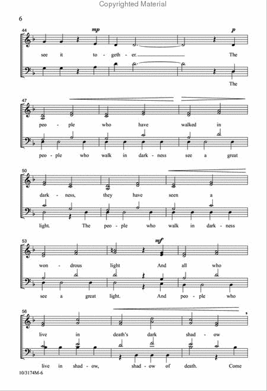 The People Who Walk in Darkness 4-Part scores gallery preview page 5