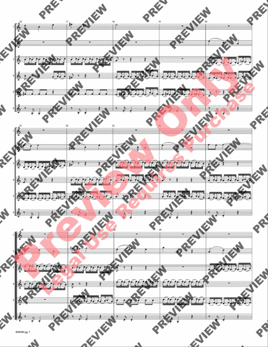 Spring from The Four Seasons Small Ensemble scores gallery preview page 9