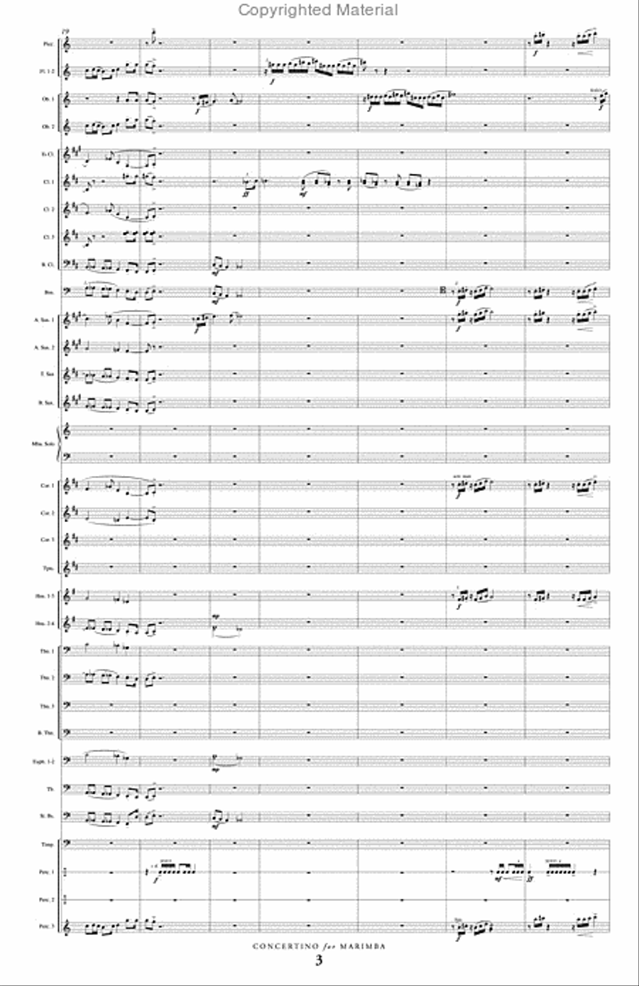Concertino for Marimba and Wind Ensemble Concert Band scores gallery preview page 4