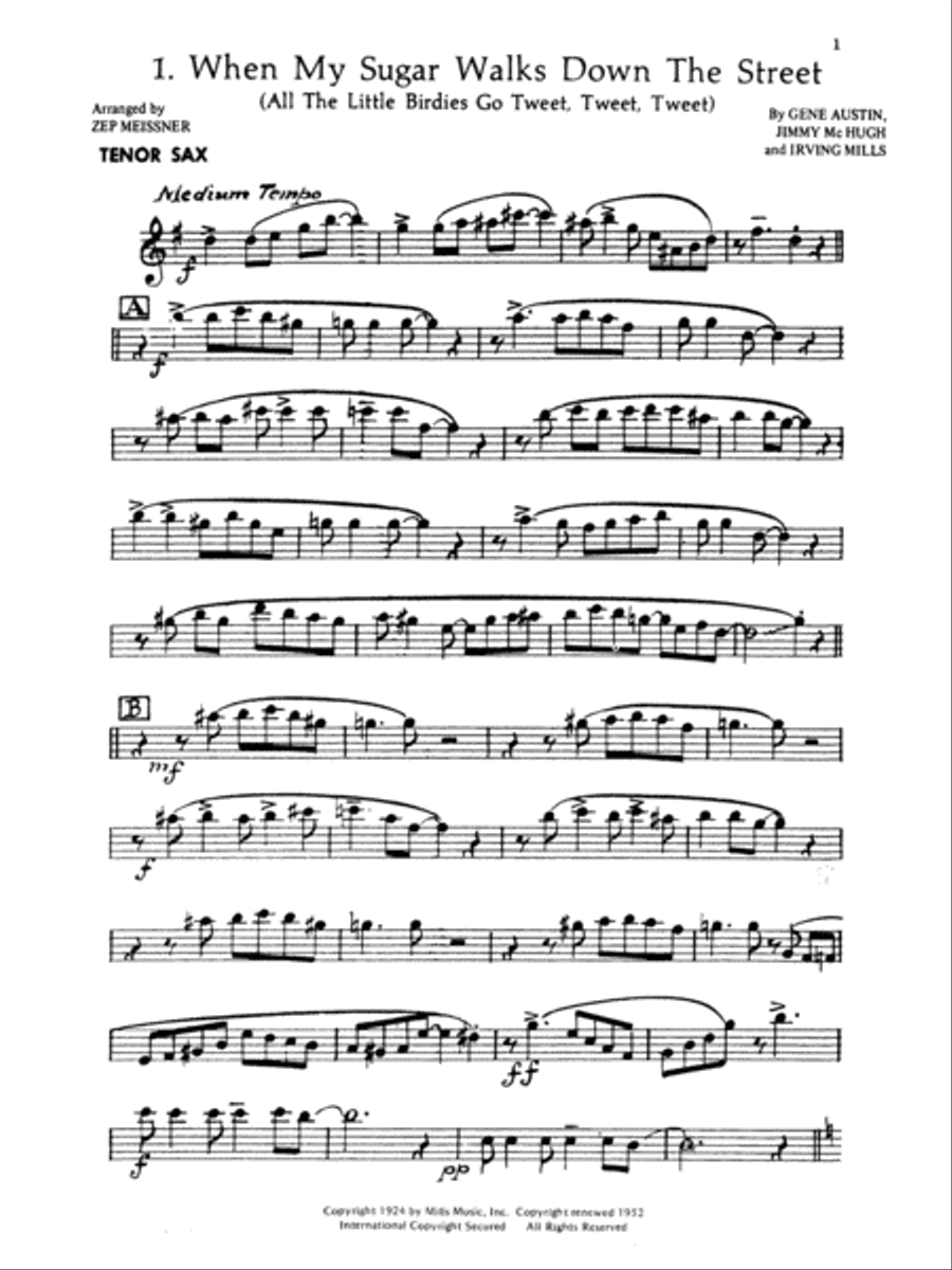 Dixieland Beat (Tenor Sax) Jazz Ensemble scores gallery preview page 4