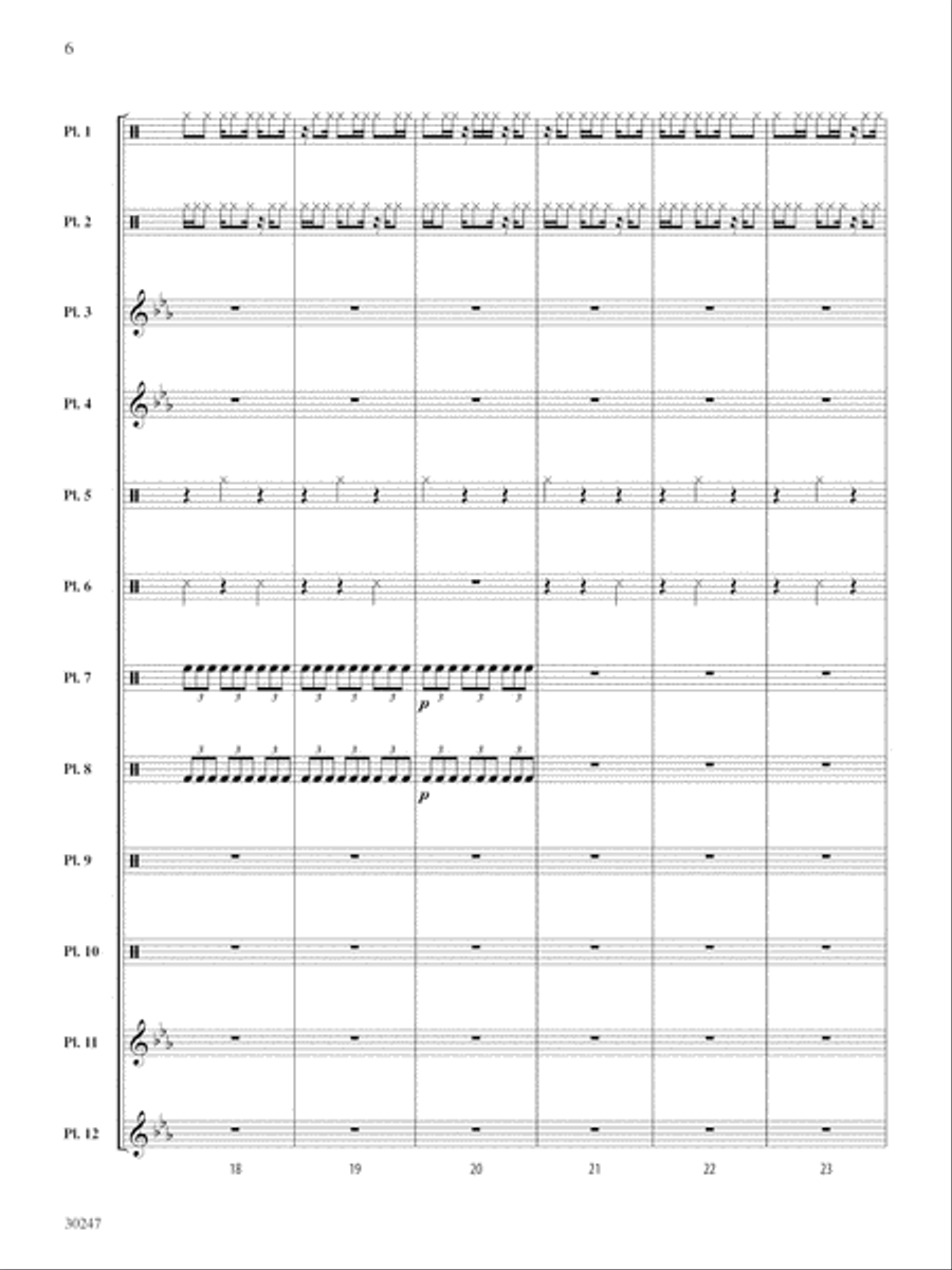 Clapping Music Variations: Score Percussion Ensemble scores gallery preview page 6