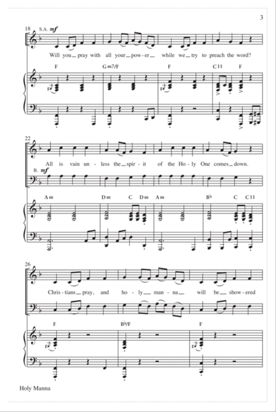 Holy Manna 3-Part scores gallery preview page 4