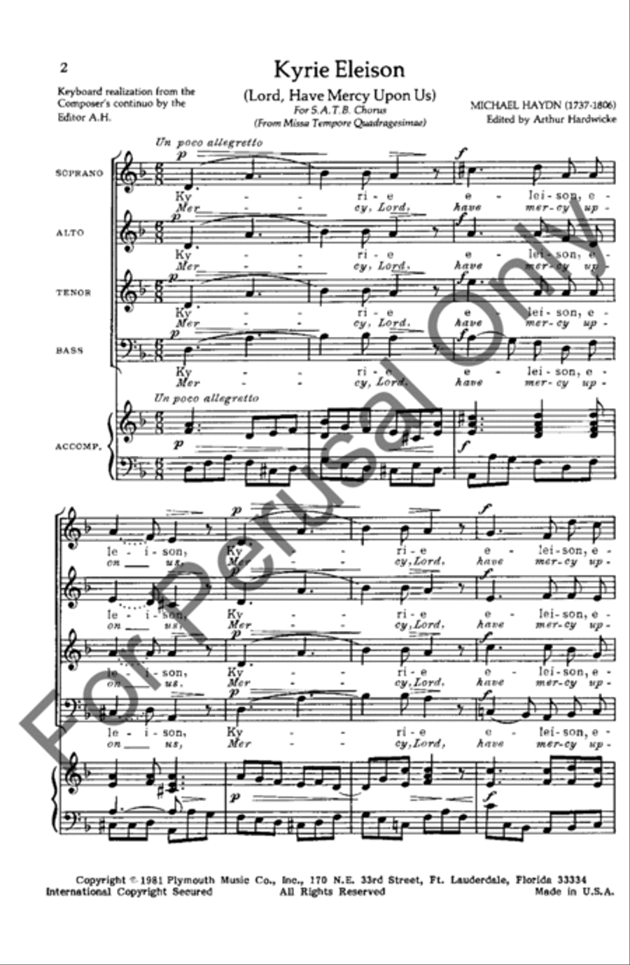 Kyrie Eleison 4-Part scores gallery preview page 2