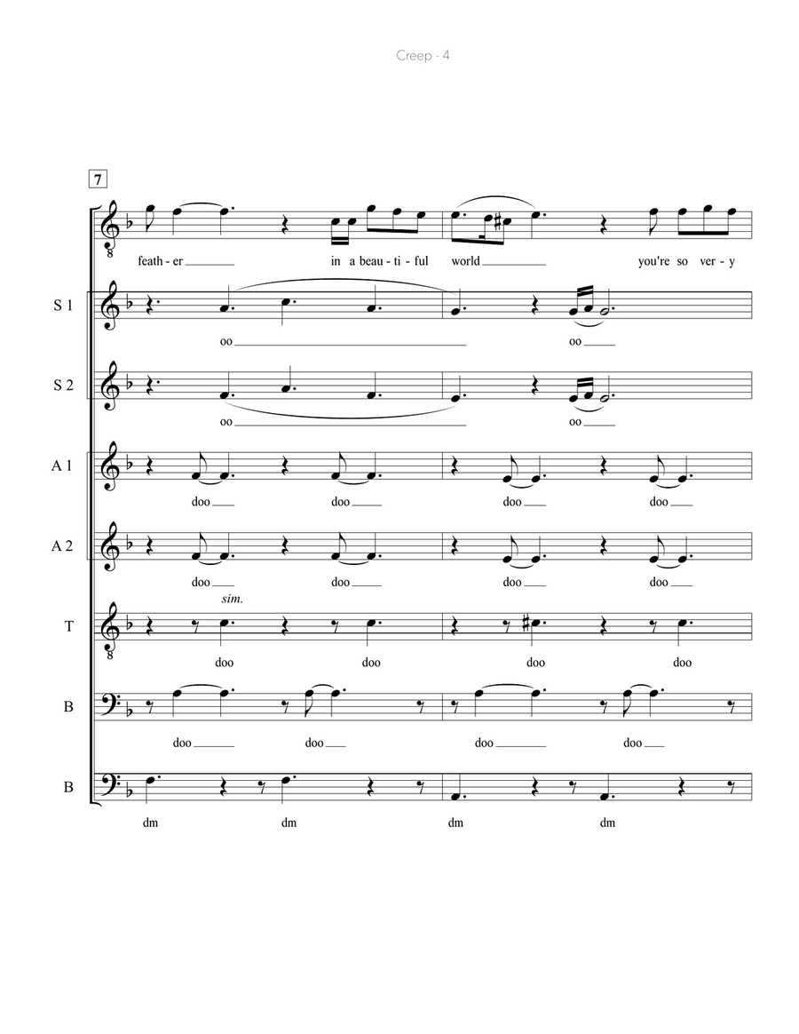 Creep Creep 4-Part scores gallery preview page 4