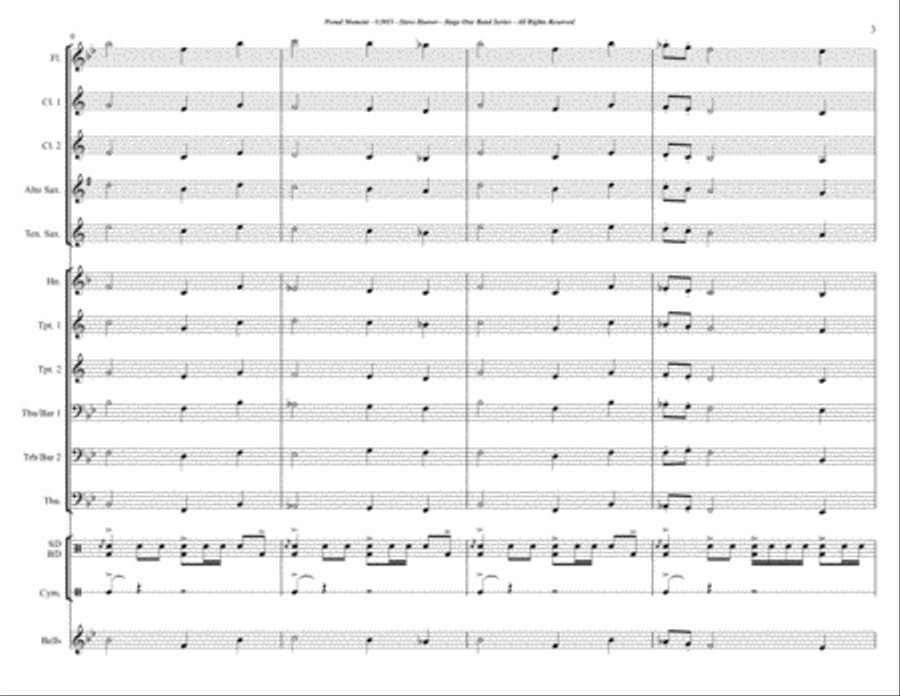 Proud Moment - for Concert Band - Grade 1 Concert Band scores gallery preview page 3