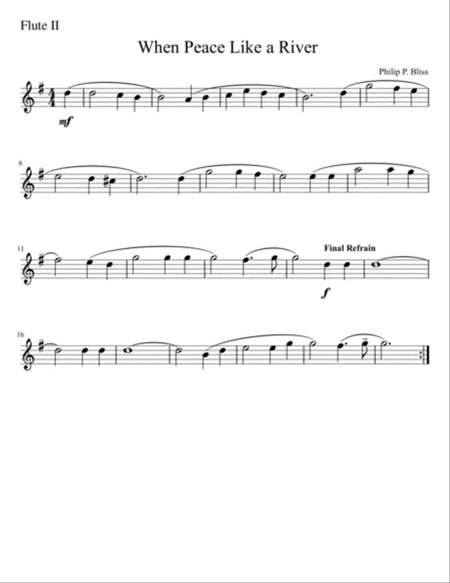 When Peace Like a River Woodwind Ensemble scores gallery preview page 5
