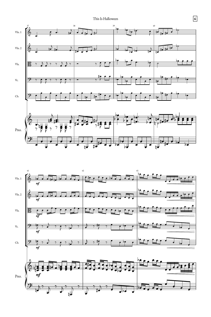 This Is Halloween String Quintet scores gallery preview page 6