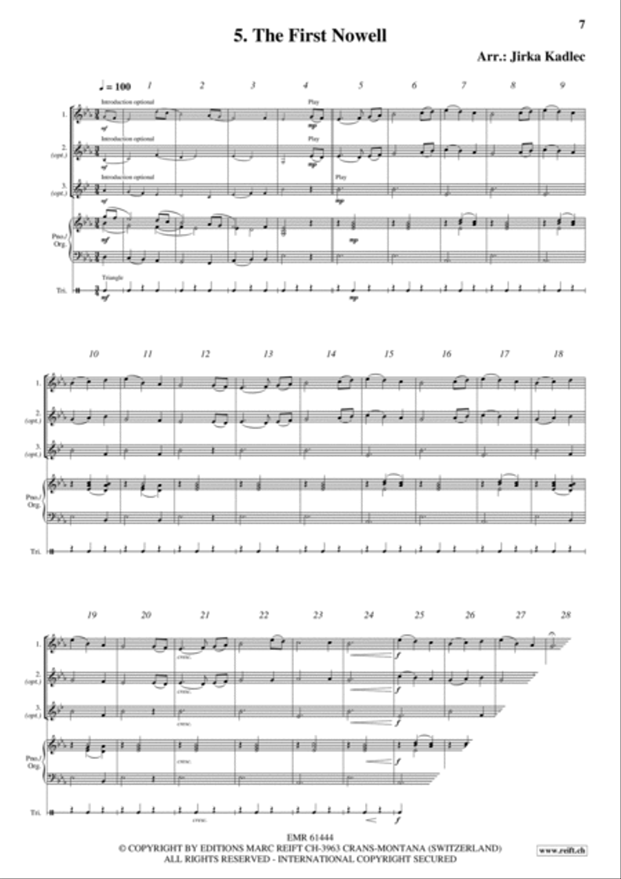 12 Easy Christmas Songs Brass Duet scores gallery preview page 7