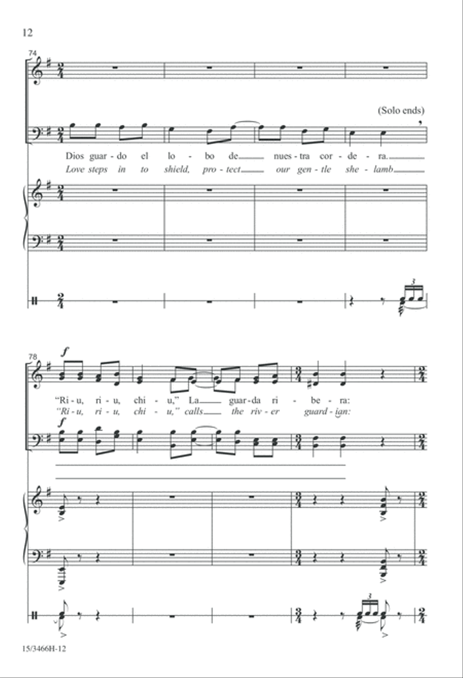 Tres Villancicos Españoles 4-Part scores gallery preview page 12