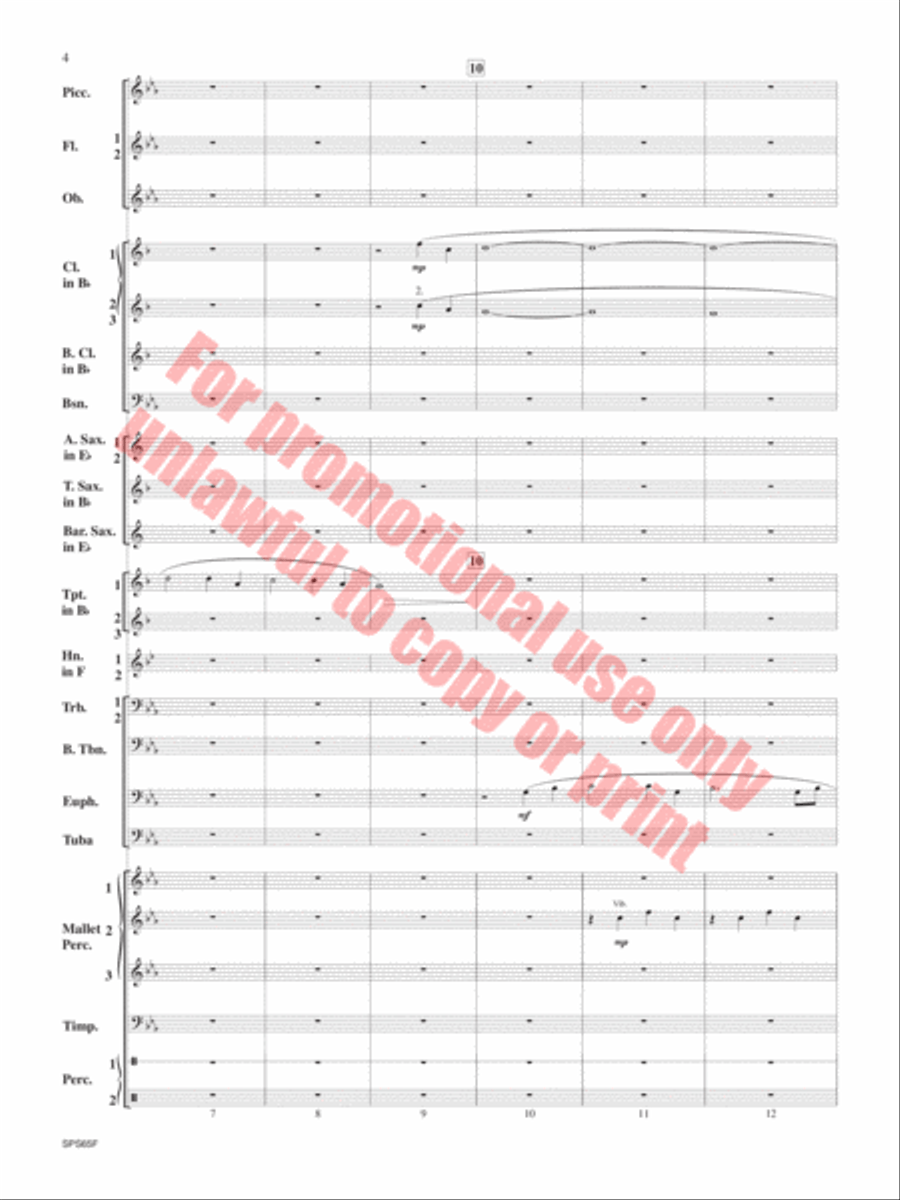 Rain and Snow on the Cedar Cliffs Concert Band scores gallery preview page 5