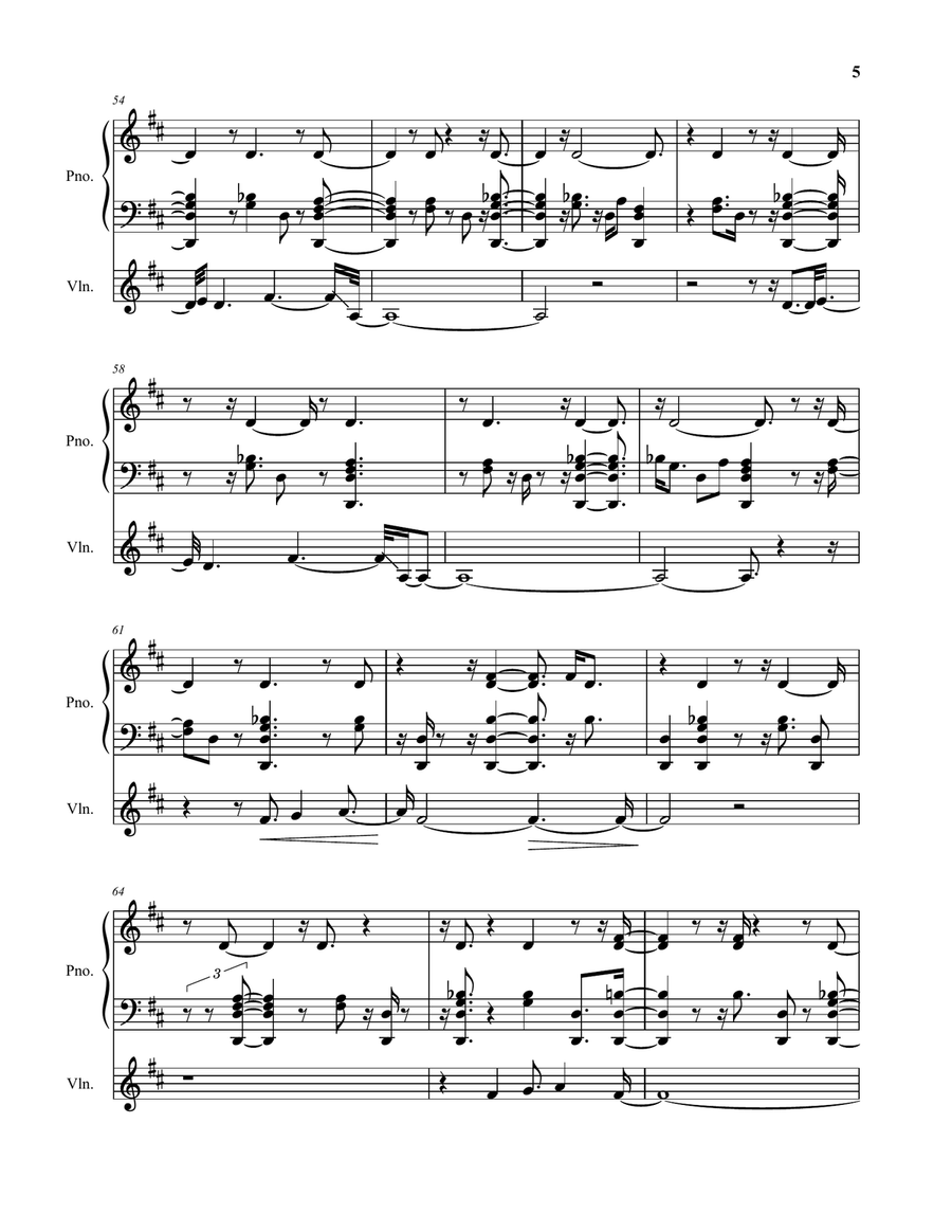 Strange Violin Solo scores gallery preview page 5