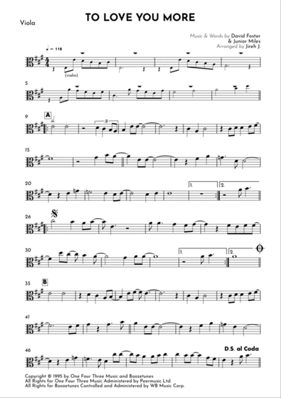 To Love You More To Love You More Viola Solo scores gallery preview page 2