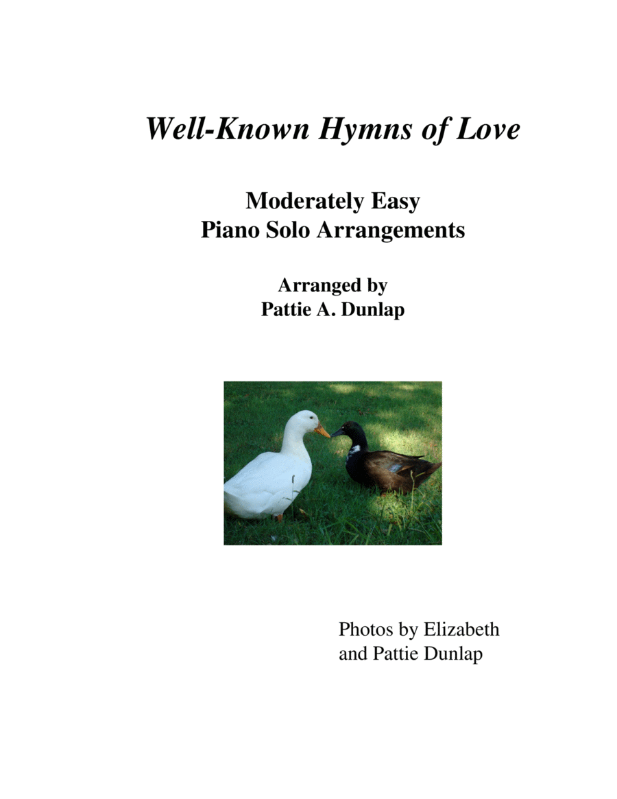 Well-Known Hymns of Love, with photos Piano Solo scores gallery preview page 1