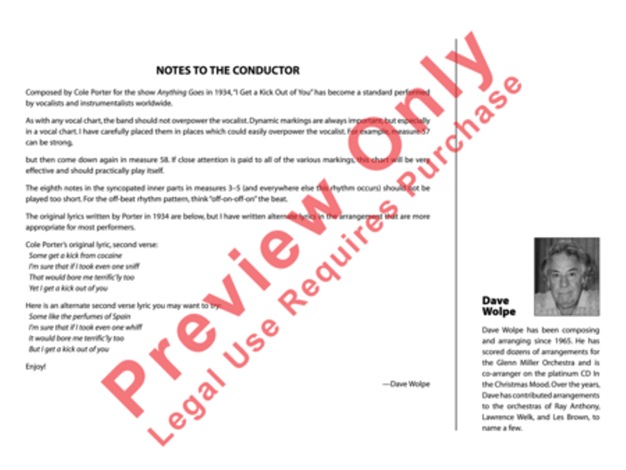 I Get a Kick Out of You Jazz Ensemble scores gallery preview page 3