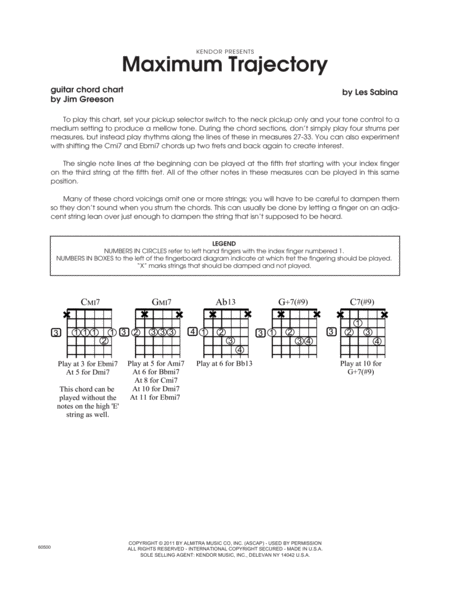 Maximum Trajectory - Guitar Chord Chart