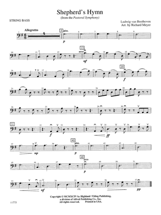 Book cover for Shepherd's Hymn: String Bass