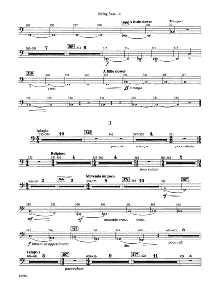 Symphony No. 3 for Band: String Bass
