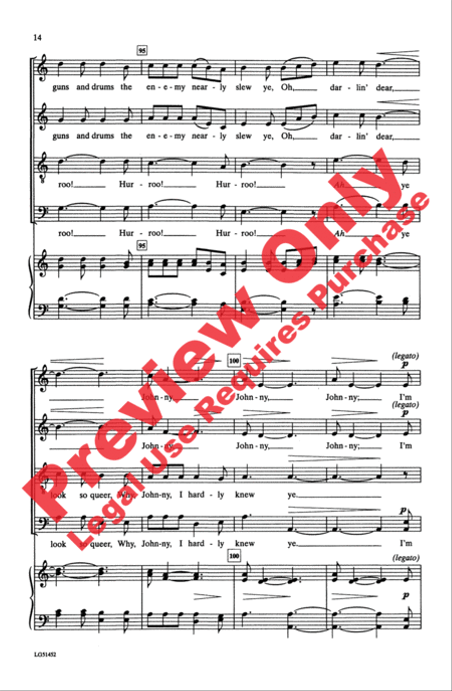 Johnny, I Hardly Knew Ye Johnny, I Hardly Knew Ye 4-Part scores gallery preview page 13