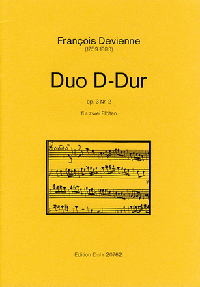 Book cover for Duo für zwei Flöten D-Dur op. 3 Nr. 2