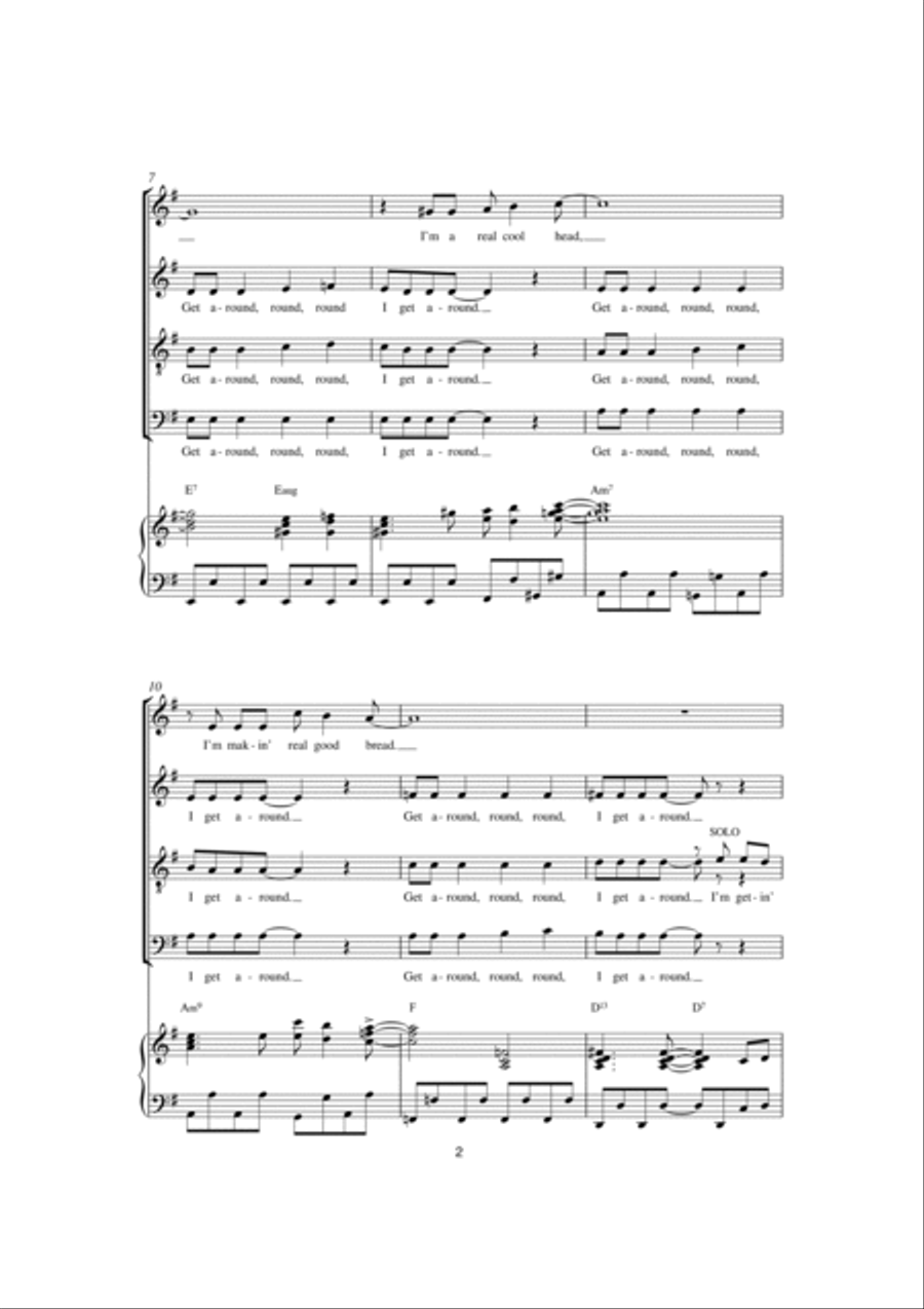 I Get Around (arr. Thomas Lydon) 4-Part scores gallery preview page 2