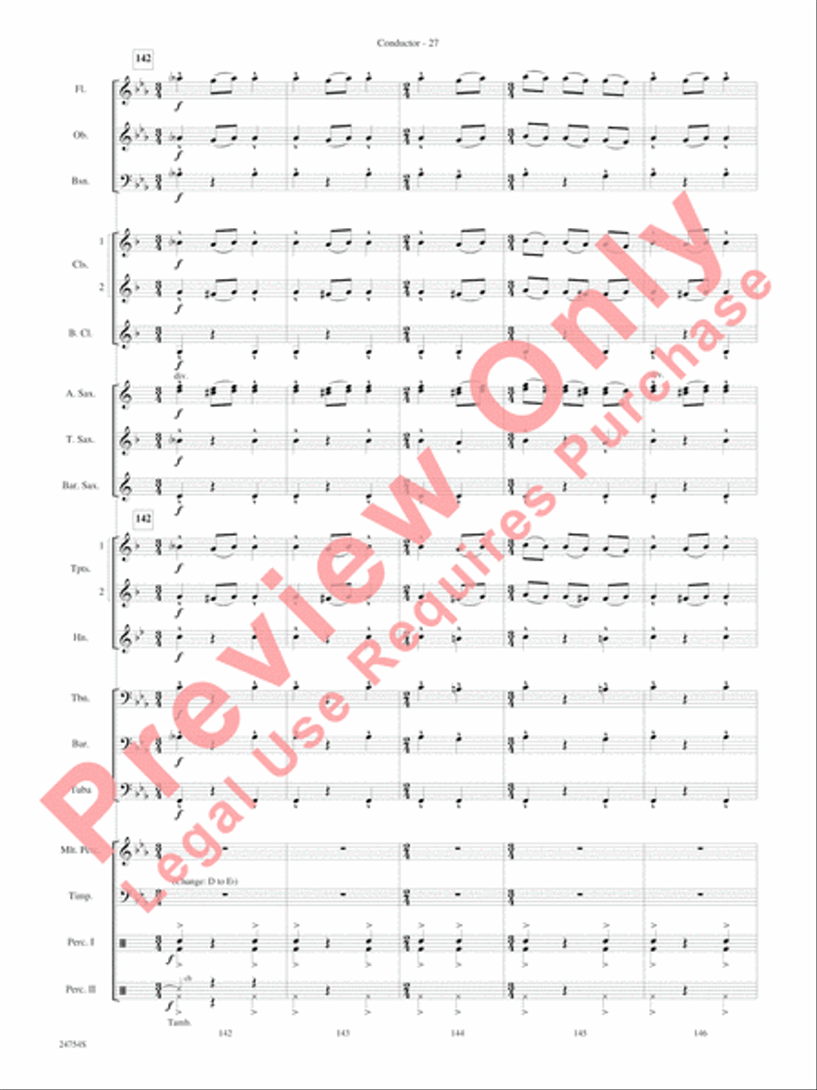 Selections from The Star Wars Saga Concert Band scores gallery preview page 30
