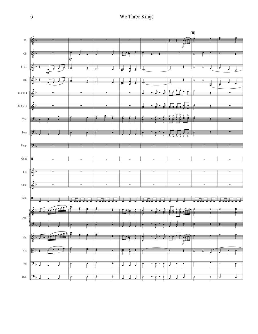 We Three Kings We Three Kings Full Orchestra scores gallery preview page 6