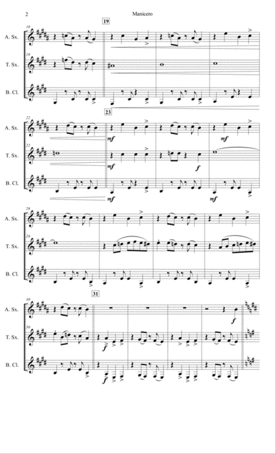 Manicero Manicero Woodwind Trio scores gallery preview page 2