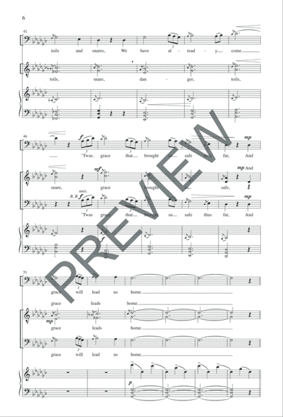 Choral Reflection on Amazing Grace - TTBB edition TTBB scores gallery preview page 6