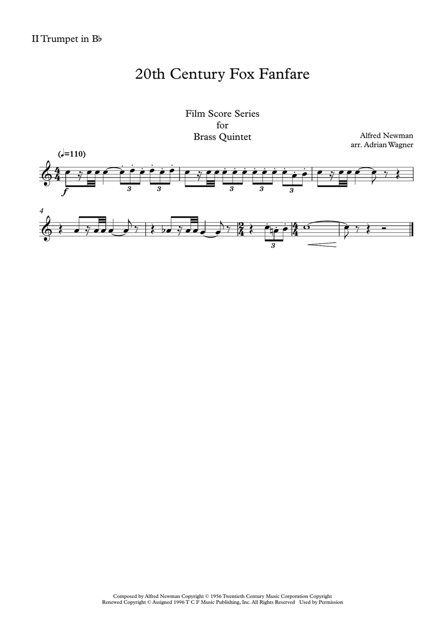 Twentieth Century Fox Trademark Euphonium scores gallery preview page 5