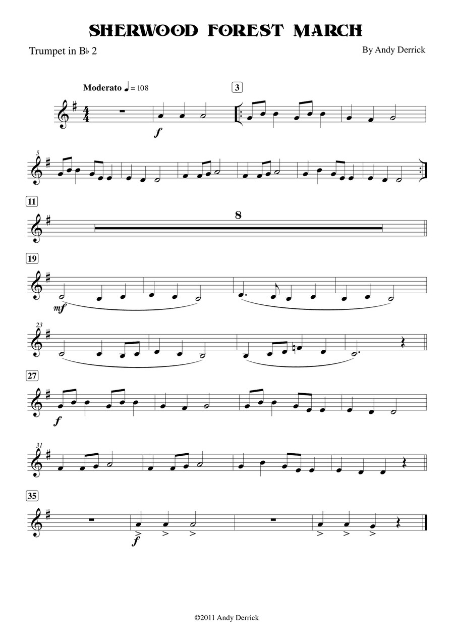 Sherwood Forest March for Junior Brass Band Brass Band scores gallery preview page 6