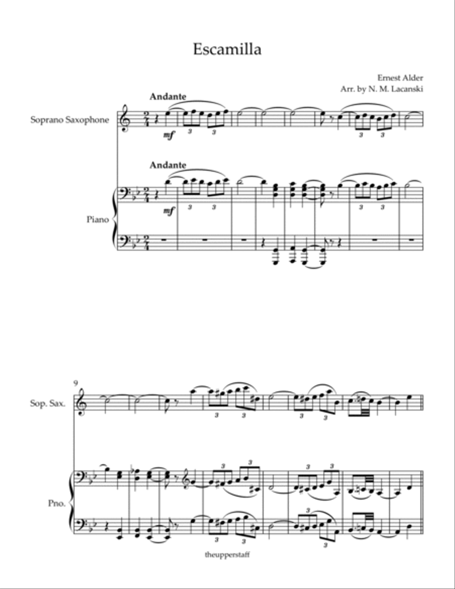 Escamilla Escamilla Soprano Saxophone scores gallery preview page 2