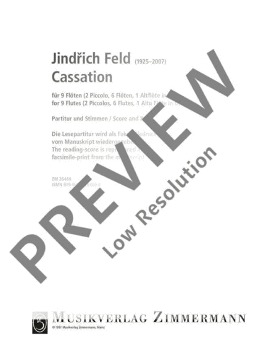 Cassation Cassation Flute scores gallery preview page 2