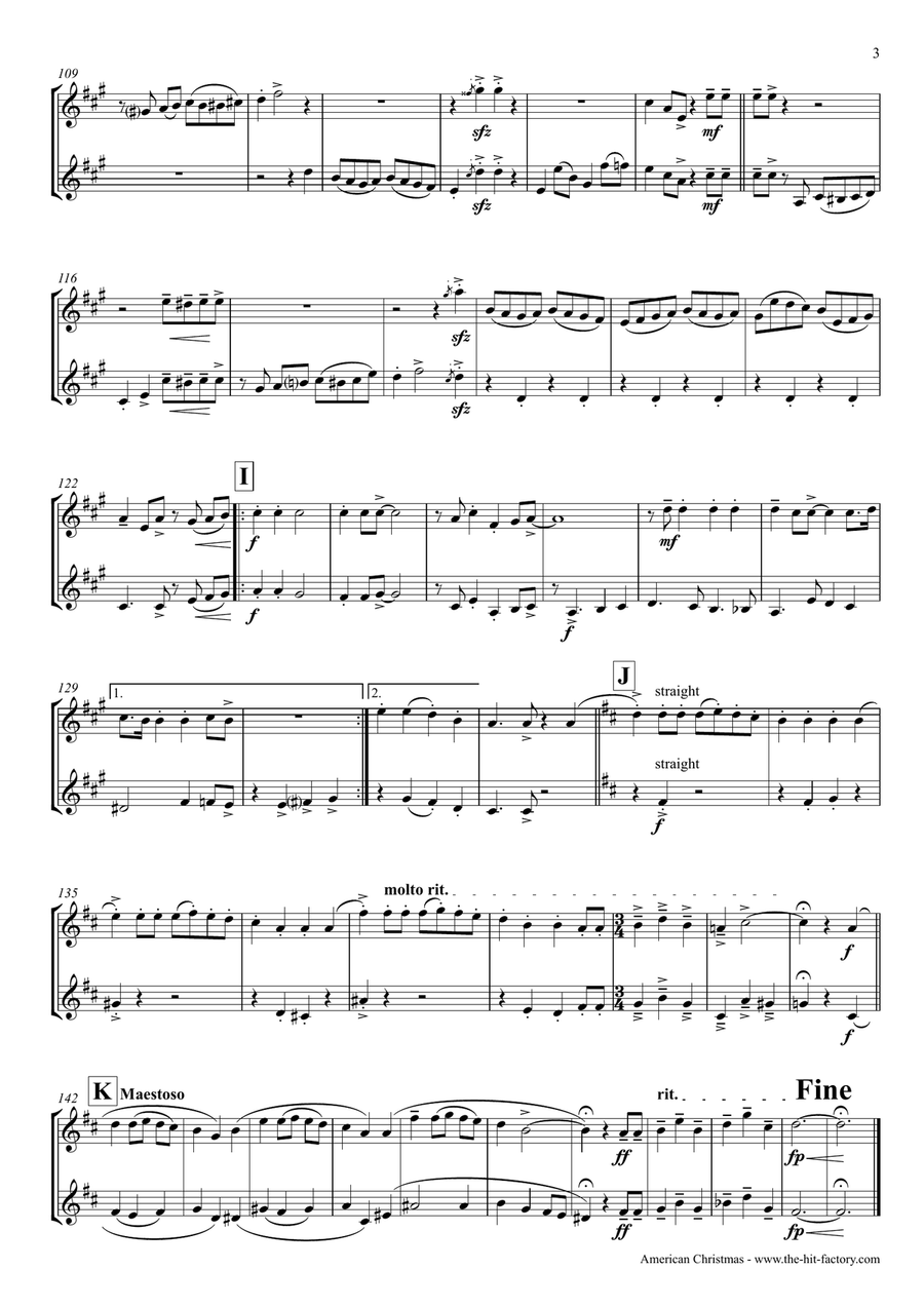 American Christmas - Mash up Rondo of best Christmas Songs - Violin Duet String Duet scores gallery preview page 3