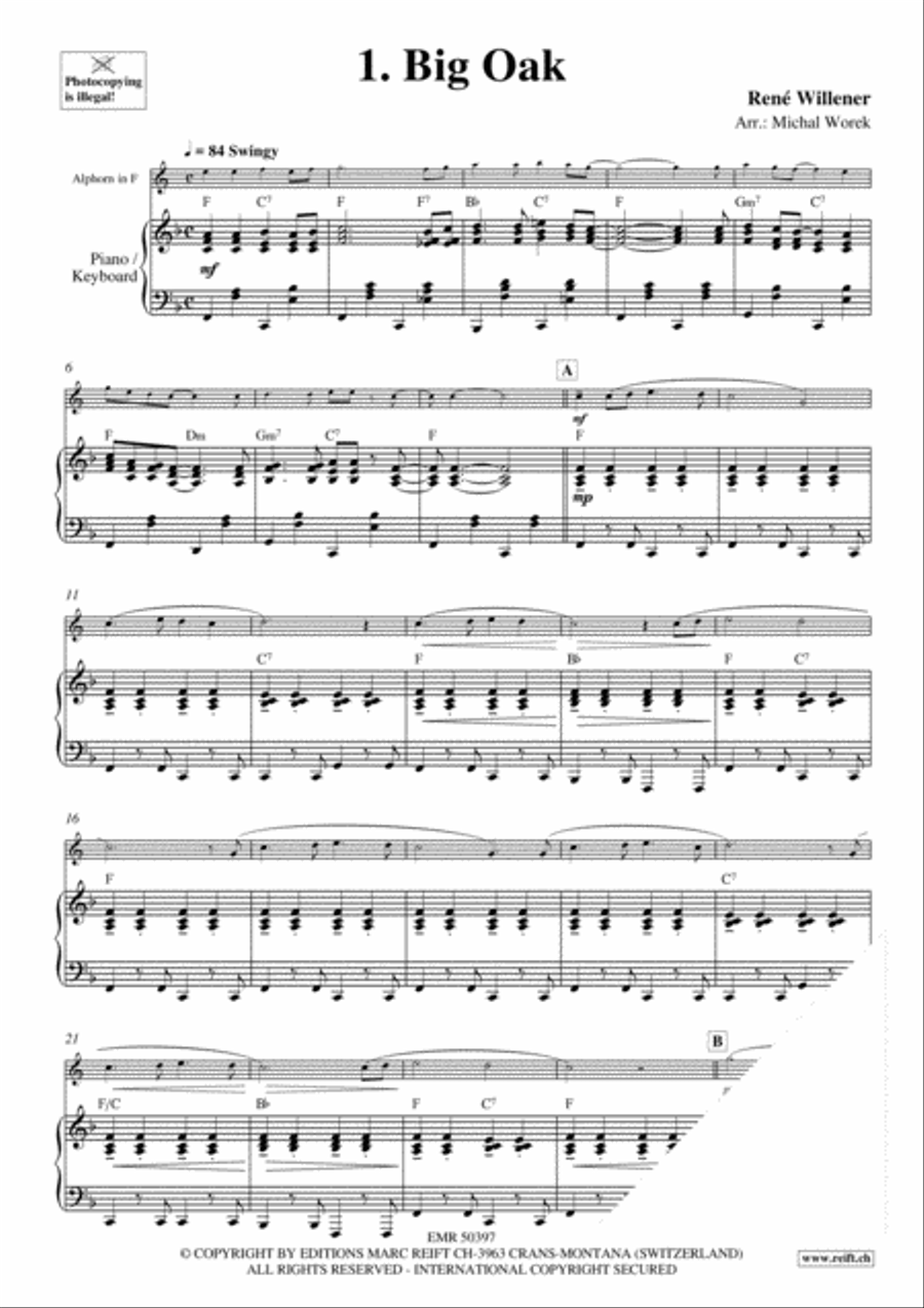 20 Alphorn Solos Volume 1 Piano Accompaniment scores gallery preview page 3