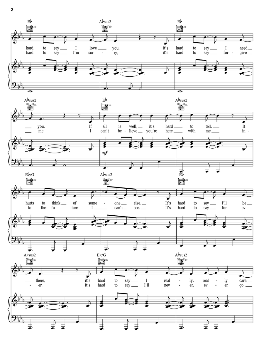 Until The World Piano, Vocal, Guitar scores gallery preview page 2