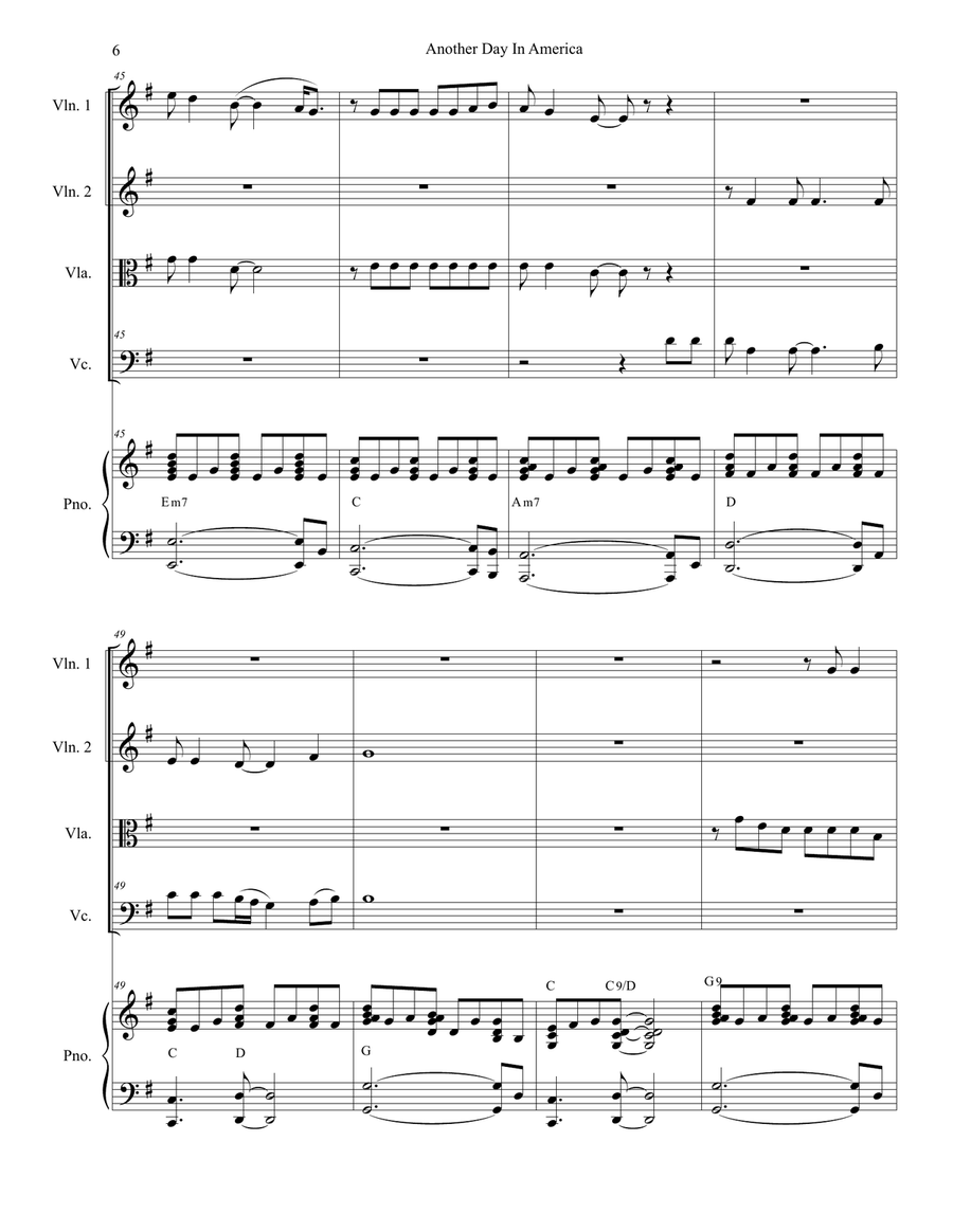 Another Day In America Another Day In America Piano Quintet scores gallery preview page 6
