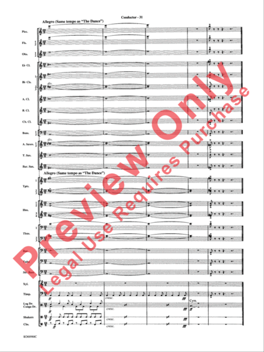 Kilimanjaro: An African Portrait Concert Band scores gallery preview page 34
