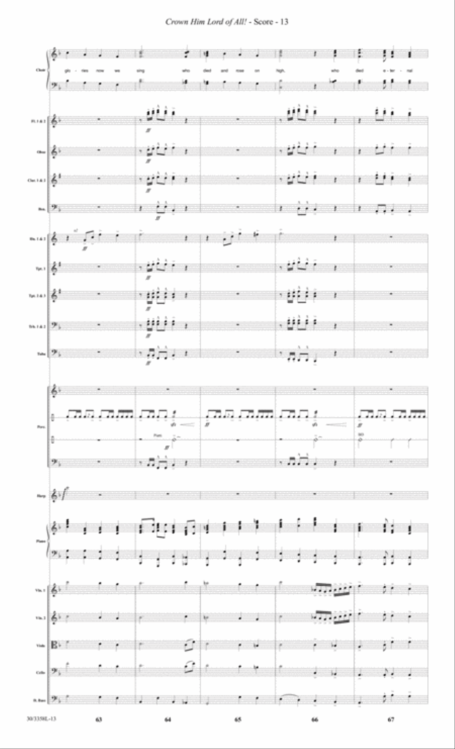 Crown Him Lord of All! - Full Orchestra Score and CD with Printable Parts Choir scores gallery preview page 16