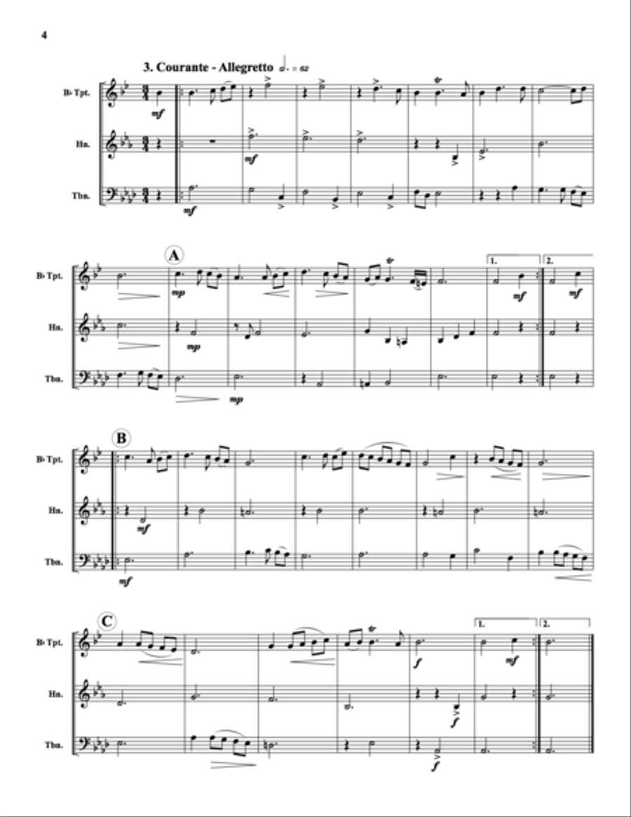 A Pachelbel Suite A Pachelbel Suite Brass Trio scores gallery preview page 3