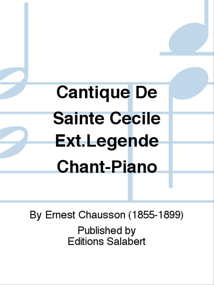Cantique De Sainte Cecile Ext.Legende Chant-Piano Voice Solo scores gallery preview page 1