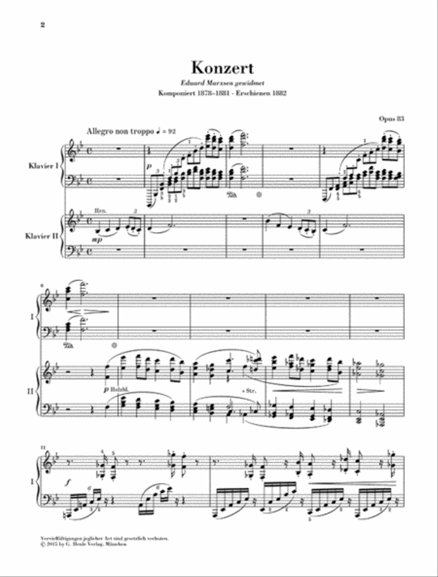 Piano Concerto No. 2 in B-flat Major, Op. 83