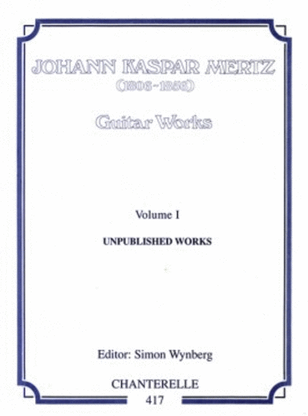 Johann Kaspar Mertz: Guitar Works Heft 1