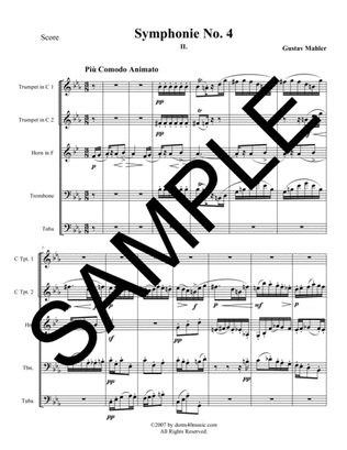 Symphony No. 4 - 2nd Movement for Brass Quintet