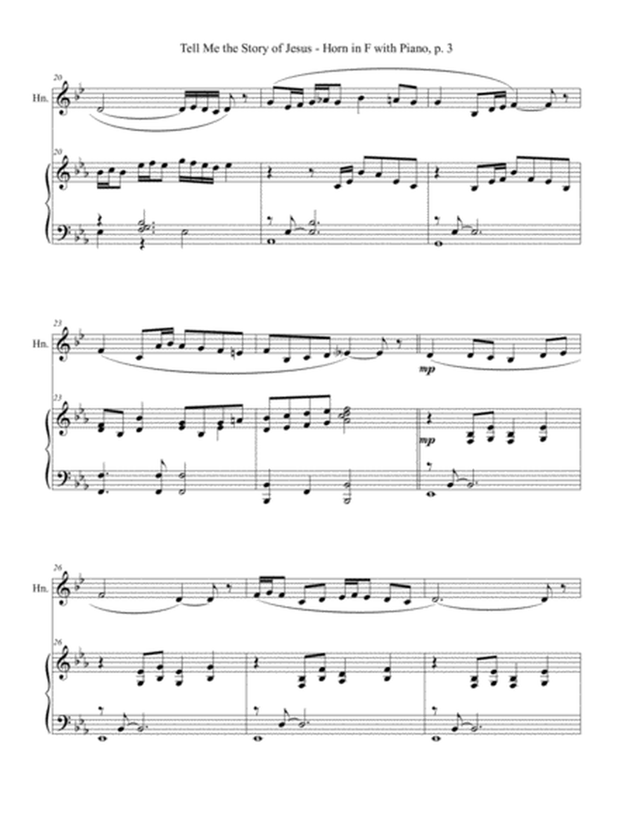 TELL ME THE STORY OF JESUS (for Horn in F and Piano with Score/Part) image number null