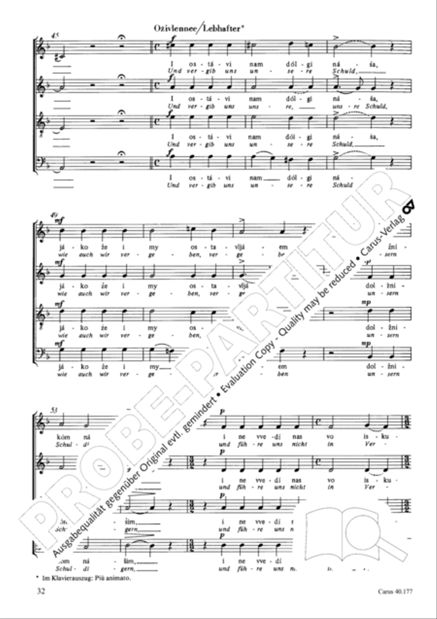 Neun liturgische Chore Neun liturgische Chore Collection / Songbook scores gallery preview page 33