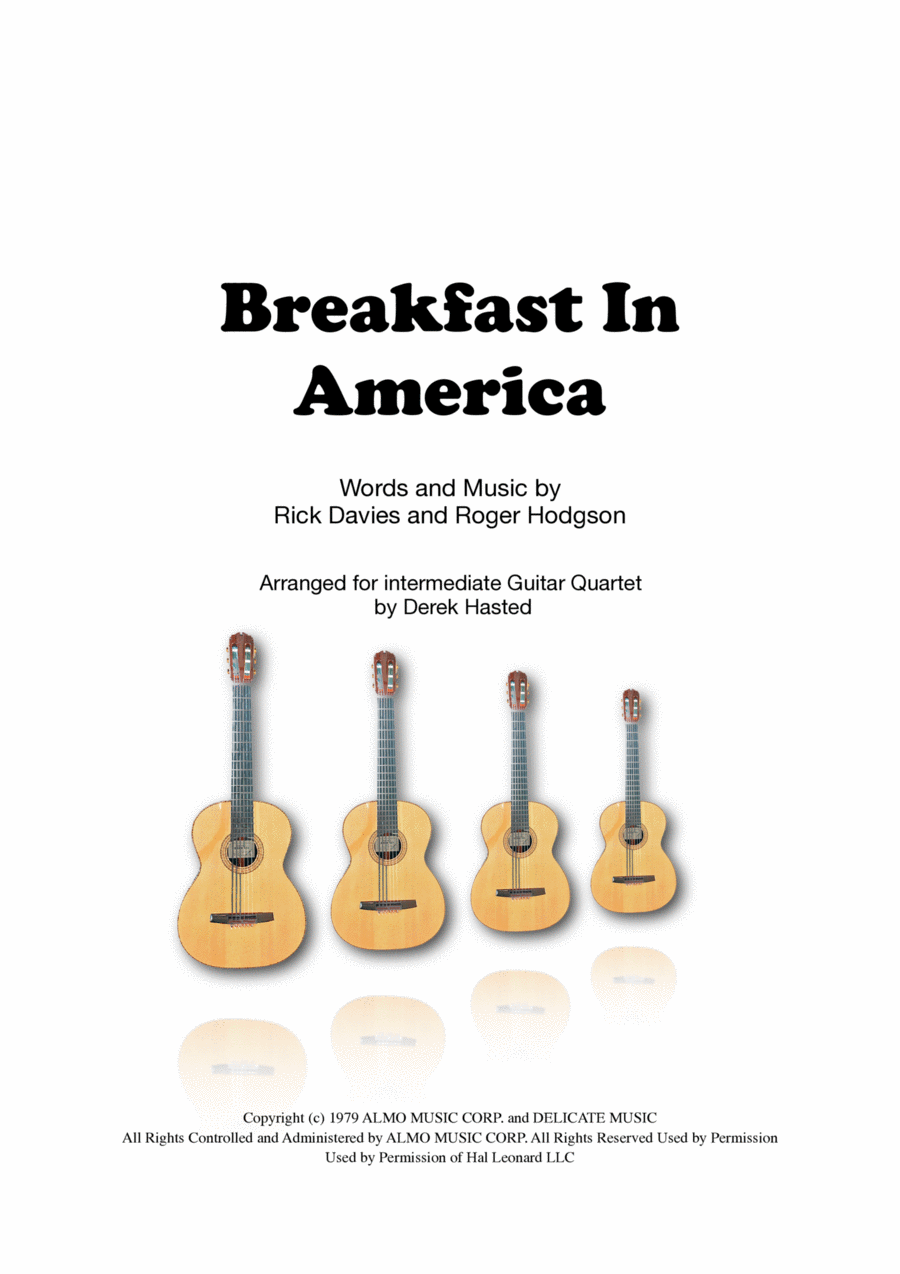 Breakfast In America Guitar Ensemble scores gallery preview page 1