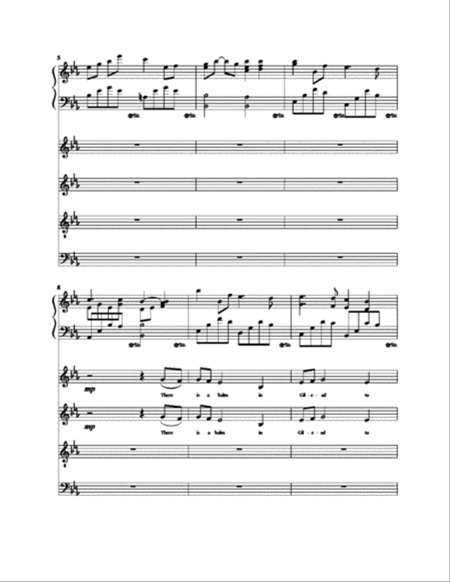 Balm in Gilead Choir scores gallery preview page 3