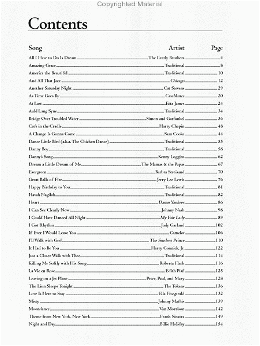 A Family Treasury of Sheet Music Classics Piano, Vocal, Guitar scores gallery preview page 2