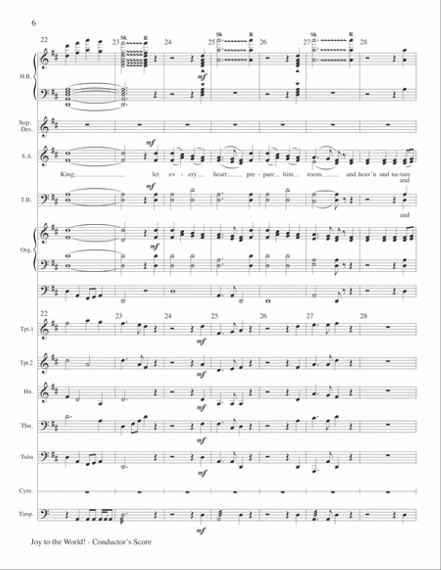 Joy to the World Handbell Choir scores gallery preview page 5