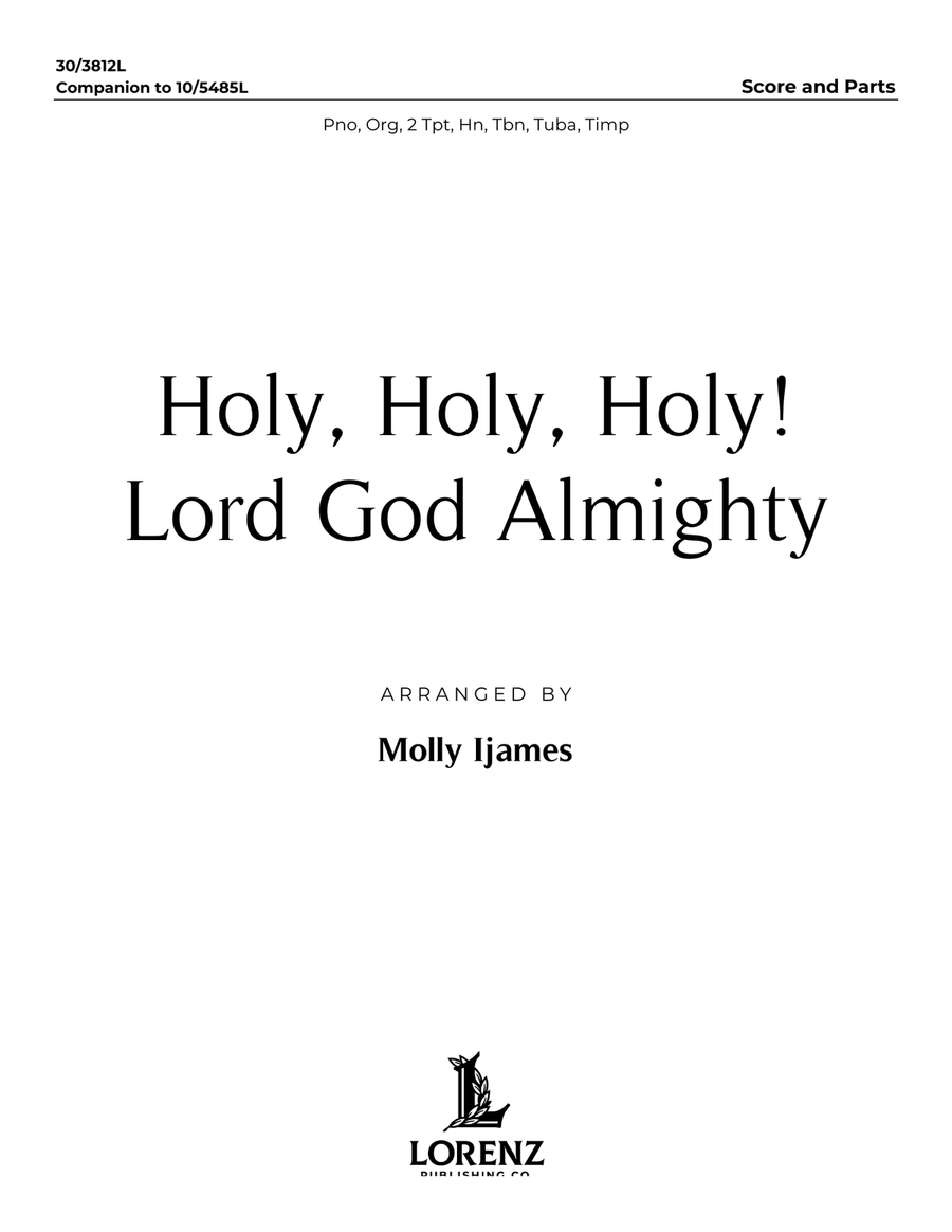 Holy, Holy, Holy! Lord God Almighty - Downloadable Brass and Timpani Score/Part Horn scores gallery preview page 1